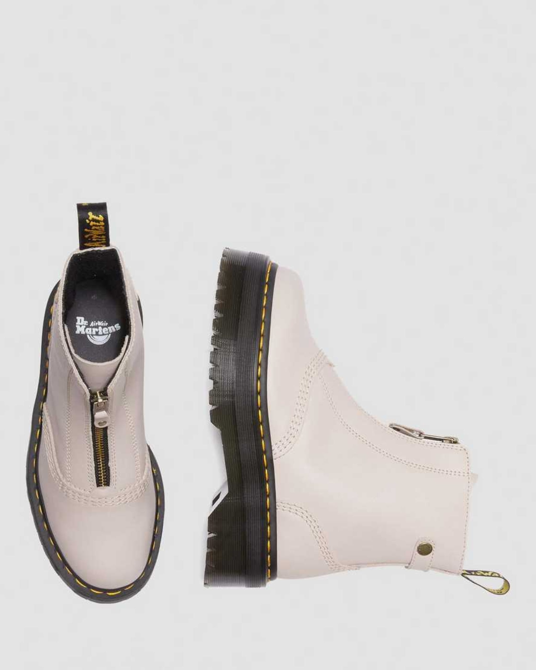 Jetta Zipped Sendal Leather Platform Boots | Dr. Martens ReWair